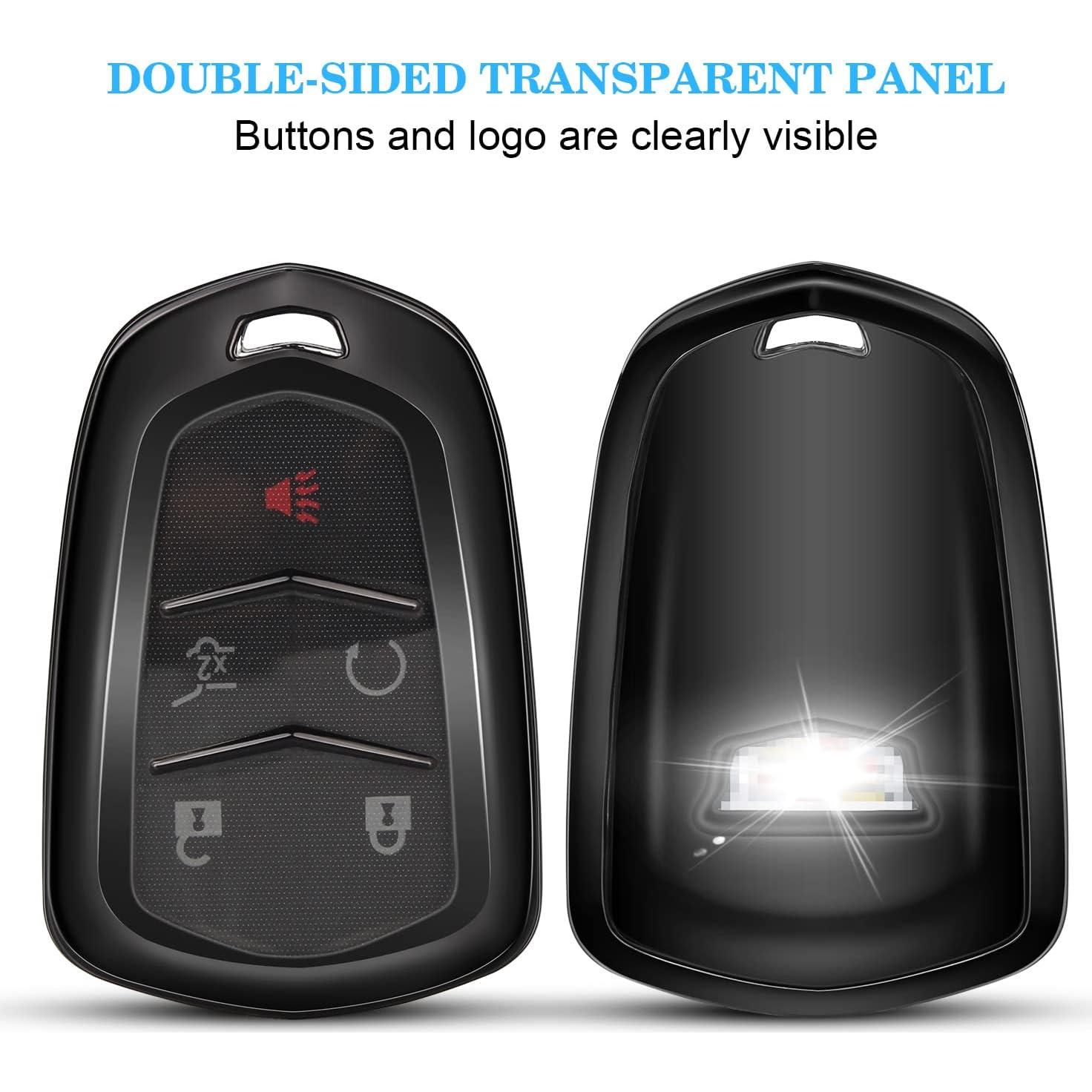 Funda de Llave QBUC para Cadillac 2015-2019 - TPU Negro