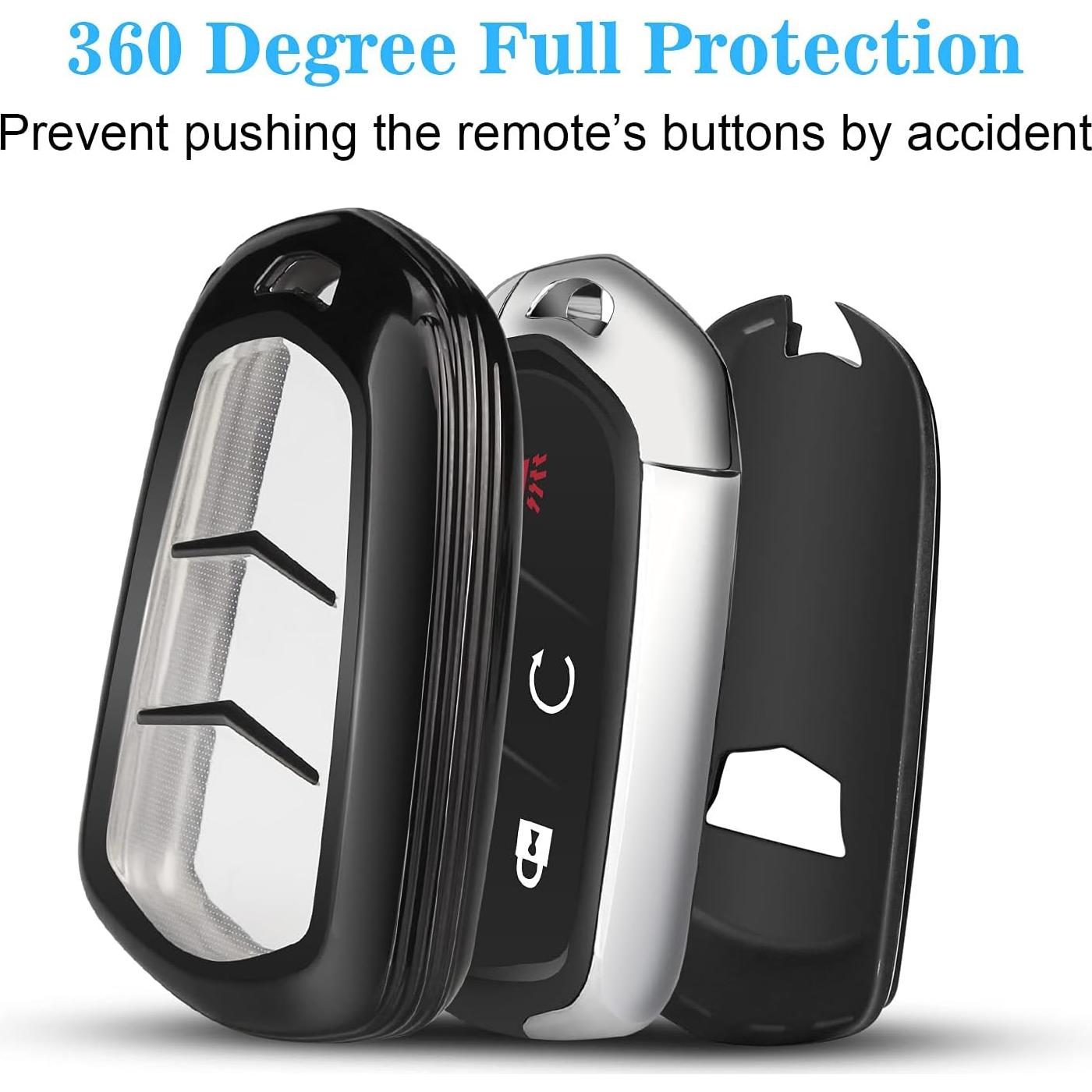 Funda de Llave QBUC para Cadillac 2015-2019 - TPU Negro