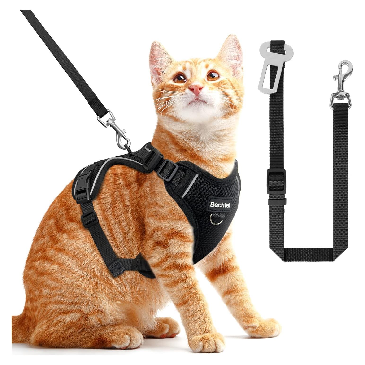 Arnés para Gato BECHTEL Ajustable y Transpirable Negro S