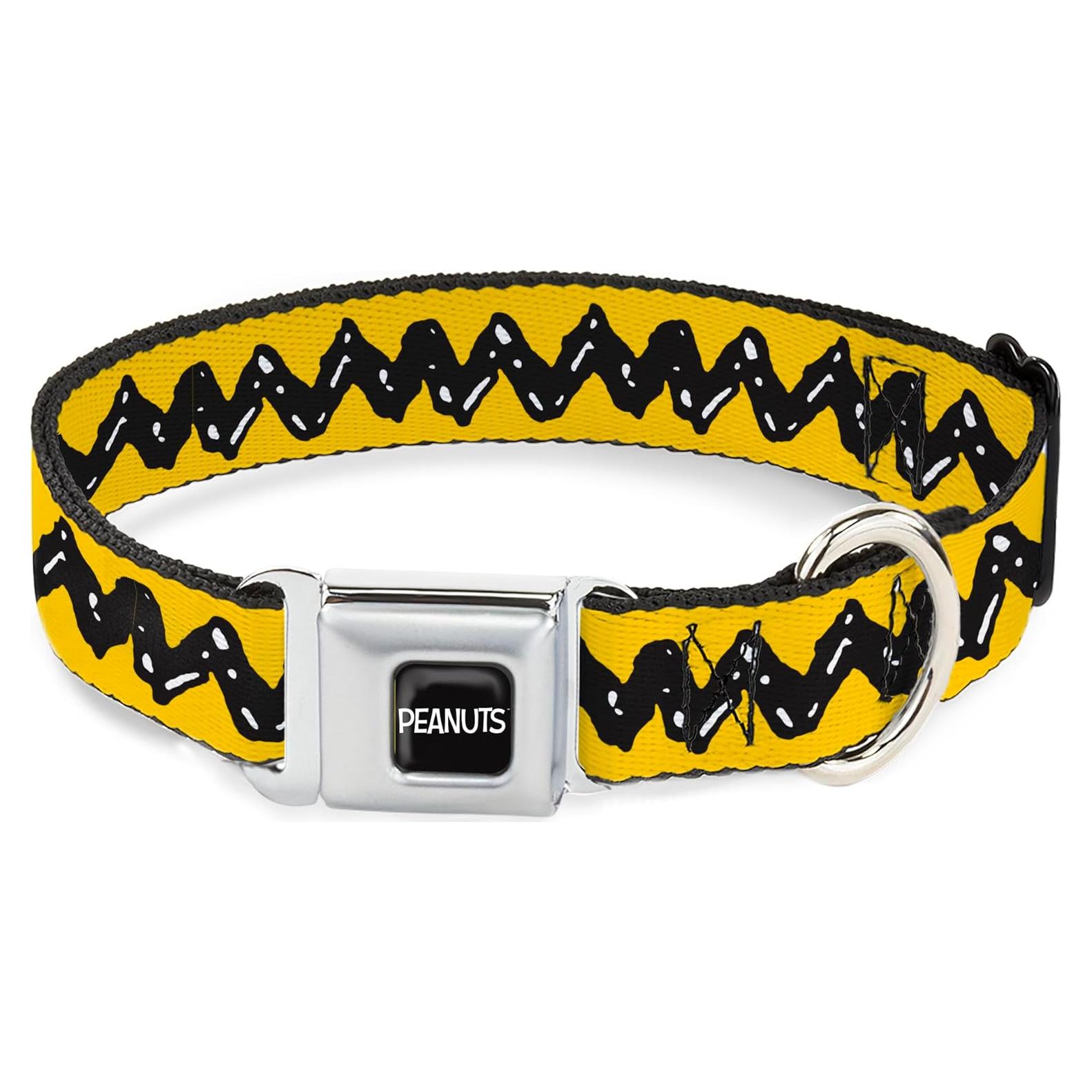 Collar para Perro Peanuts Buckle-Down 11-16.5" Amarillo Negro