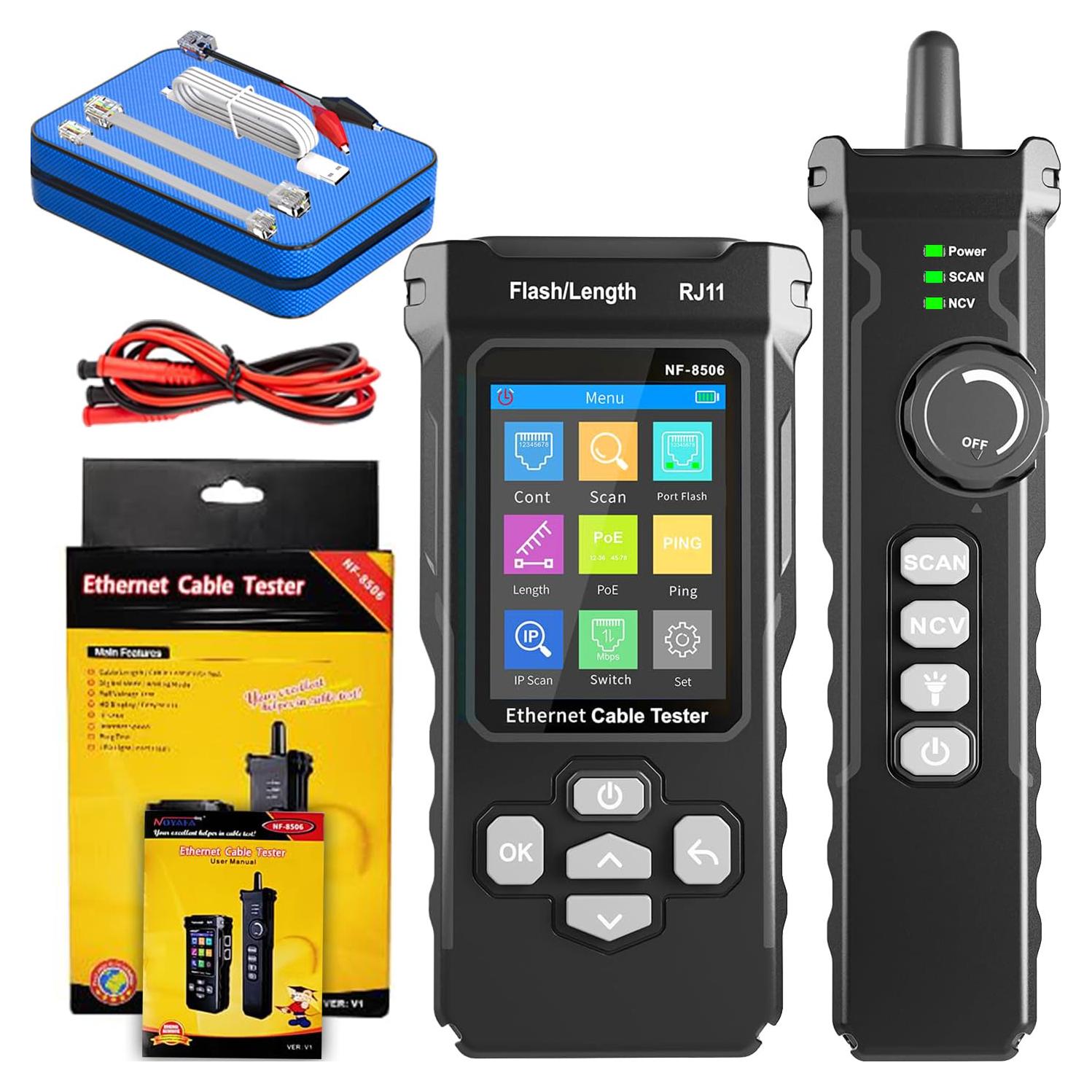 Probador de Cable de Red NF-8506 - Multifuncional, PoE, TDR