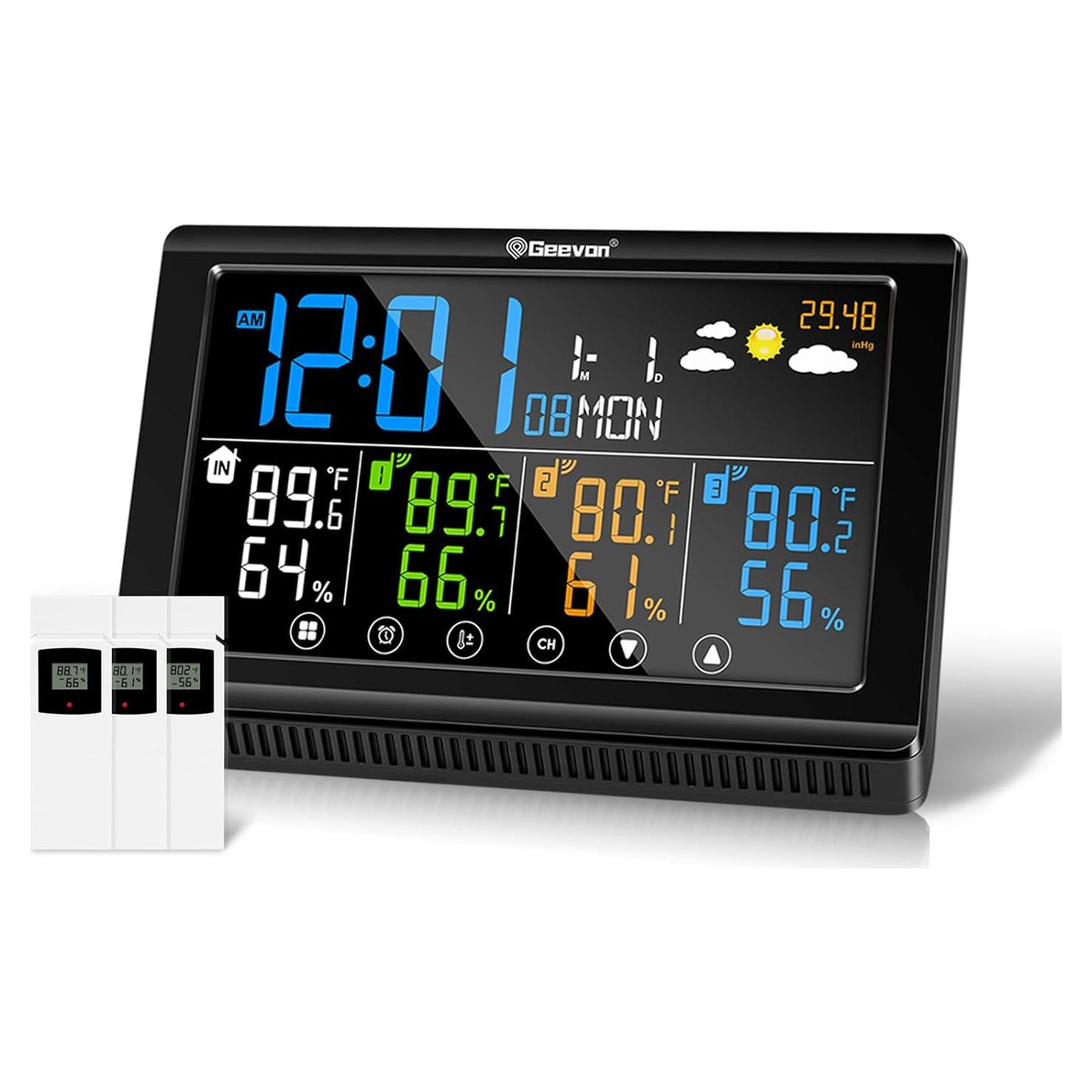 Estación Meteorológica Inalámbrica Geevon 3 Sensores Digital