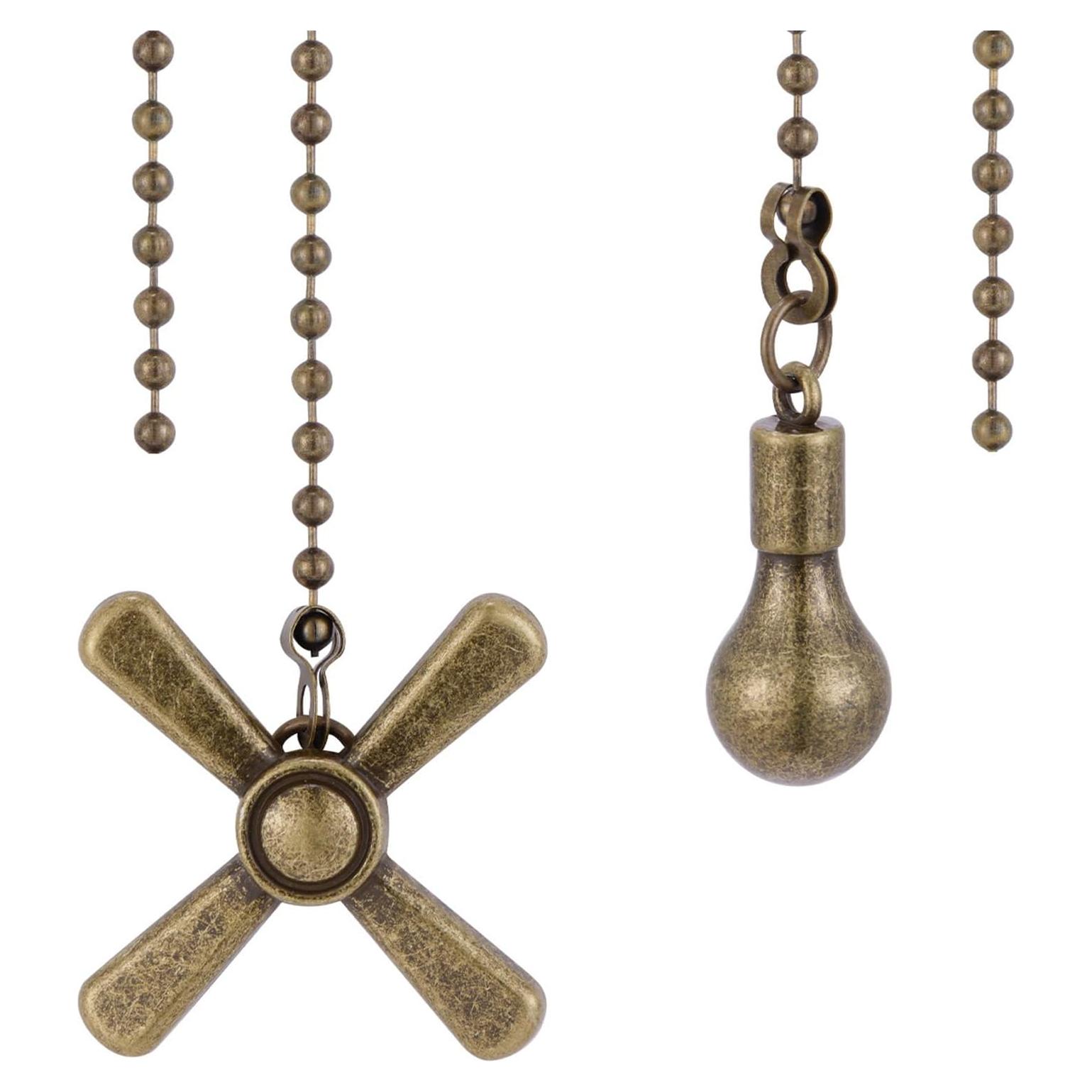 Cadenas de Tirón Decorativas para Ventilador de Techo Kelduemi