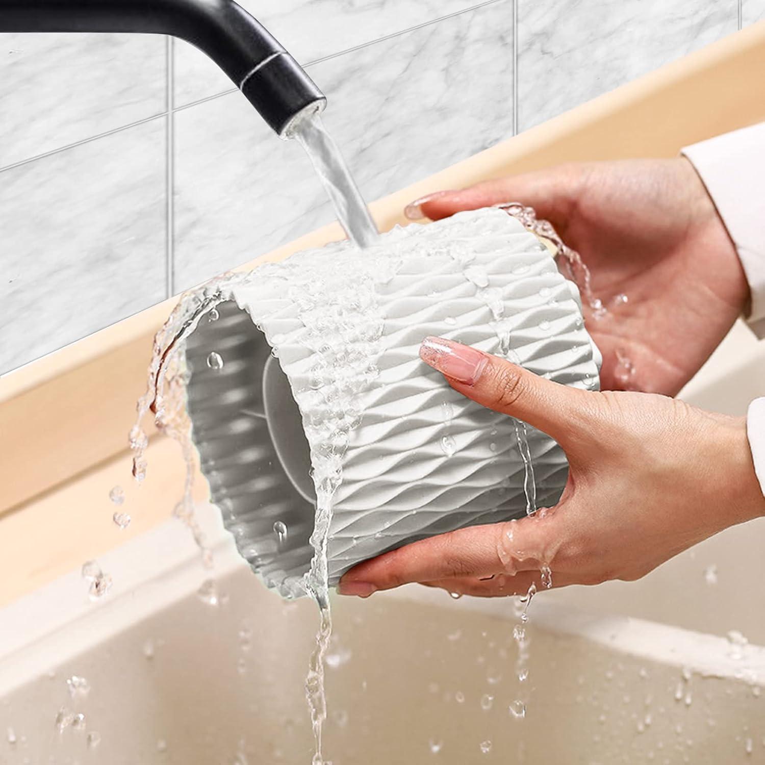 Organizador de Brochas de Maquillaje HSSPANFN Blanco 5 Compartimentos