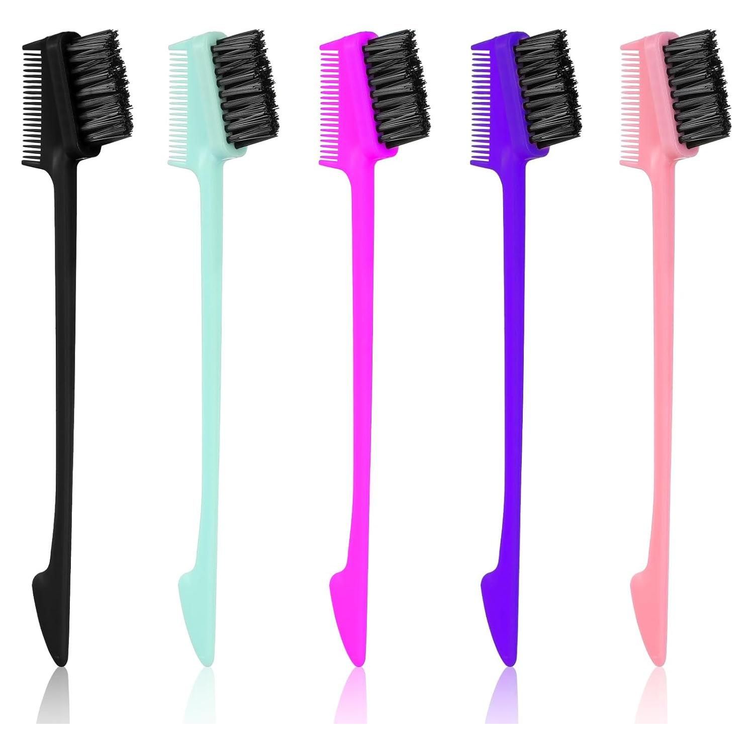 Set de 5 Cepillos para Bordes de Cabello BOHUIZ - Doble Cara