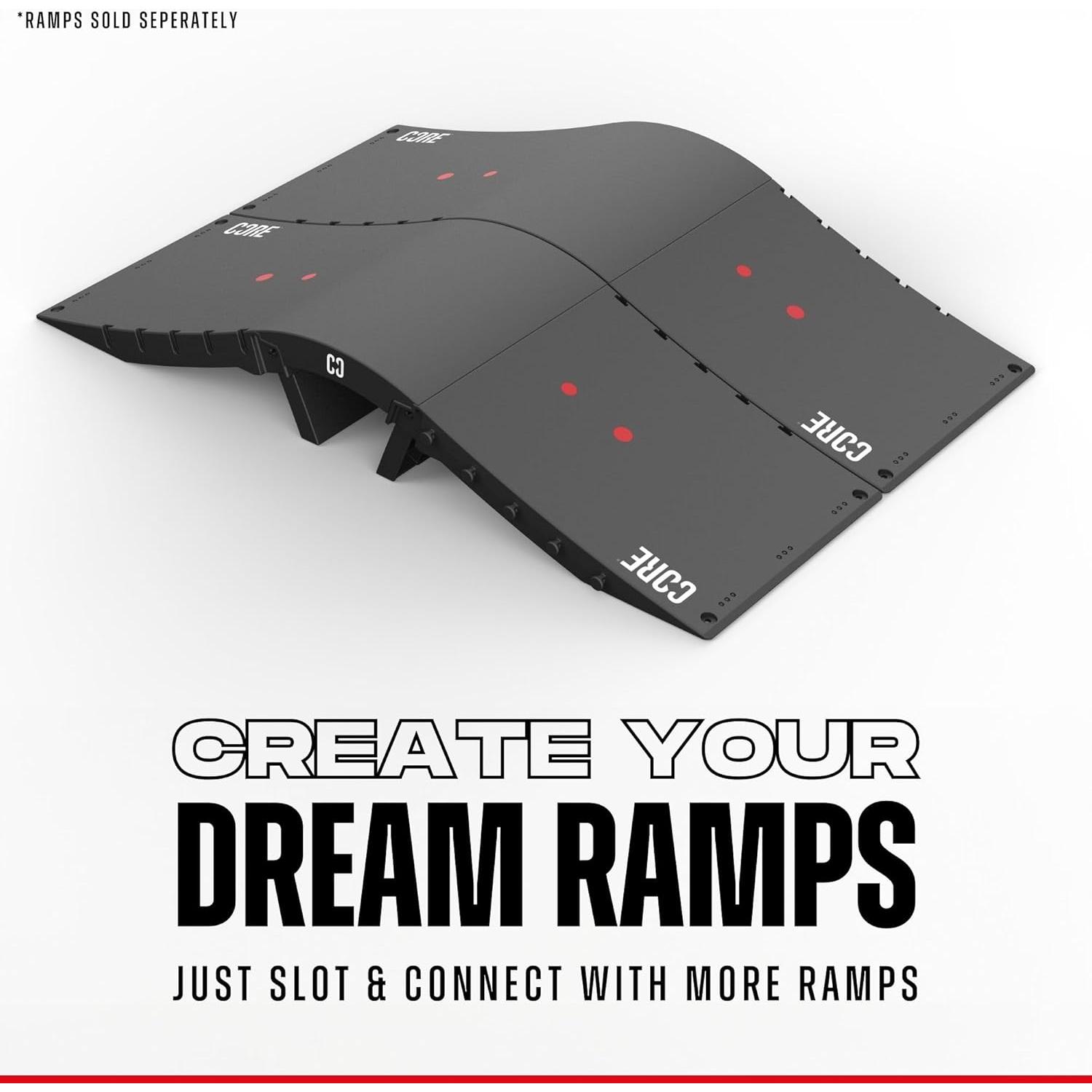 Rampa de Skate CORE Mini Kicker Plegable 55x39x18cm 2.1kg