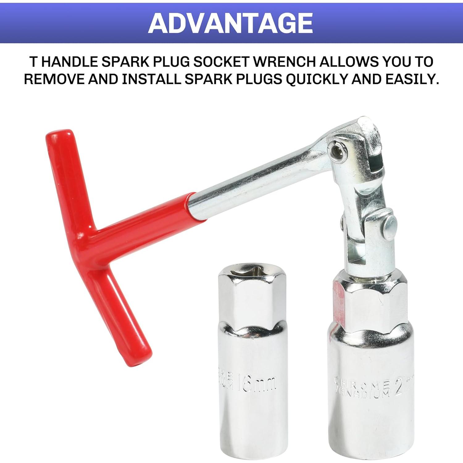 Kit de Llave de Bujía con Mango en T bylikeho 16mm y 21mm