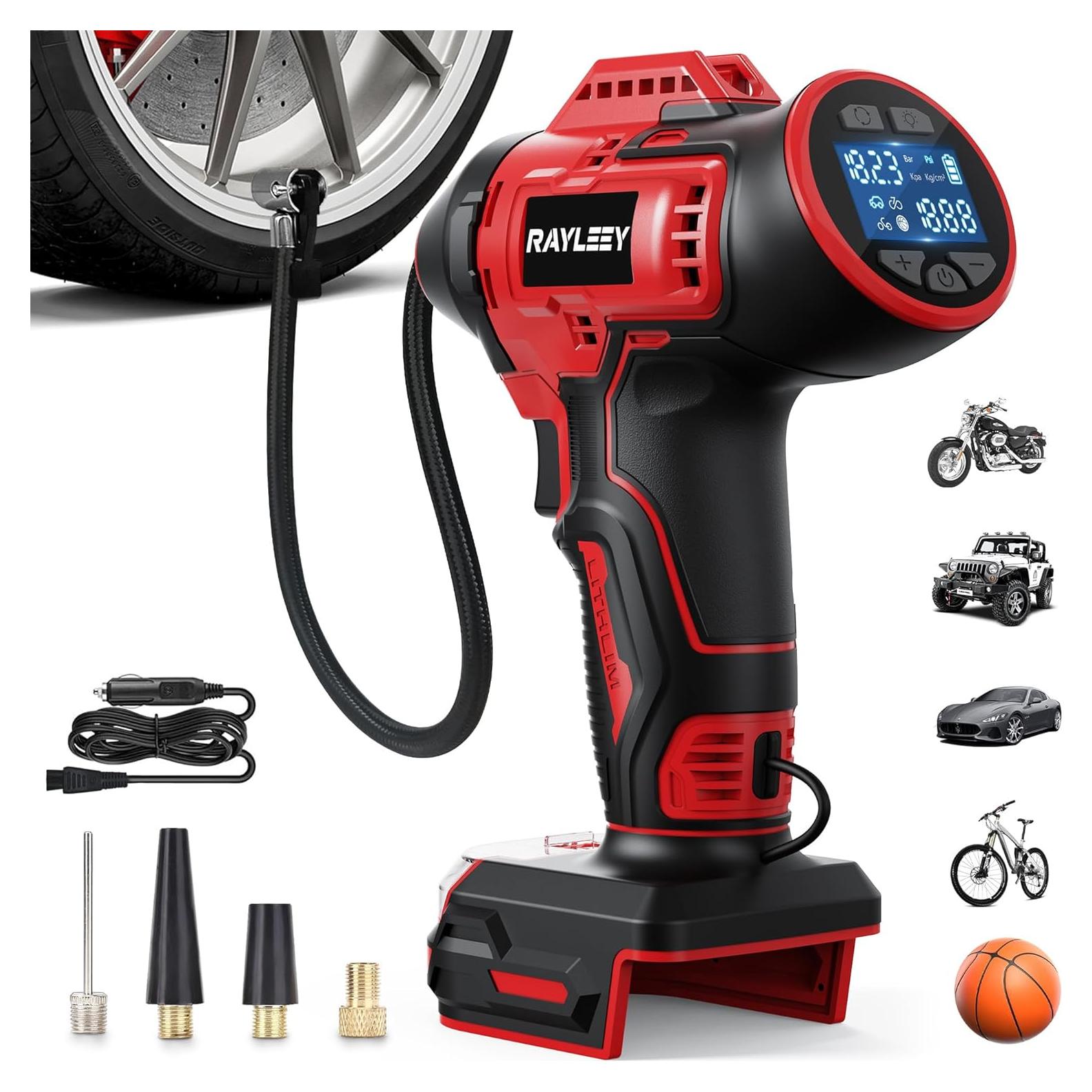 Inflador de Neumáticos Inalámbrico RAYLEEY 160 PSI Portátil