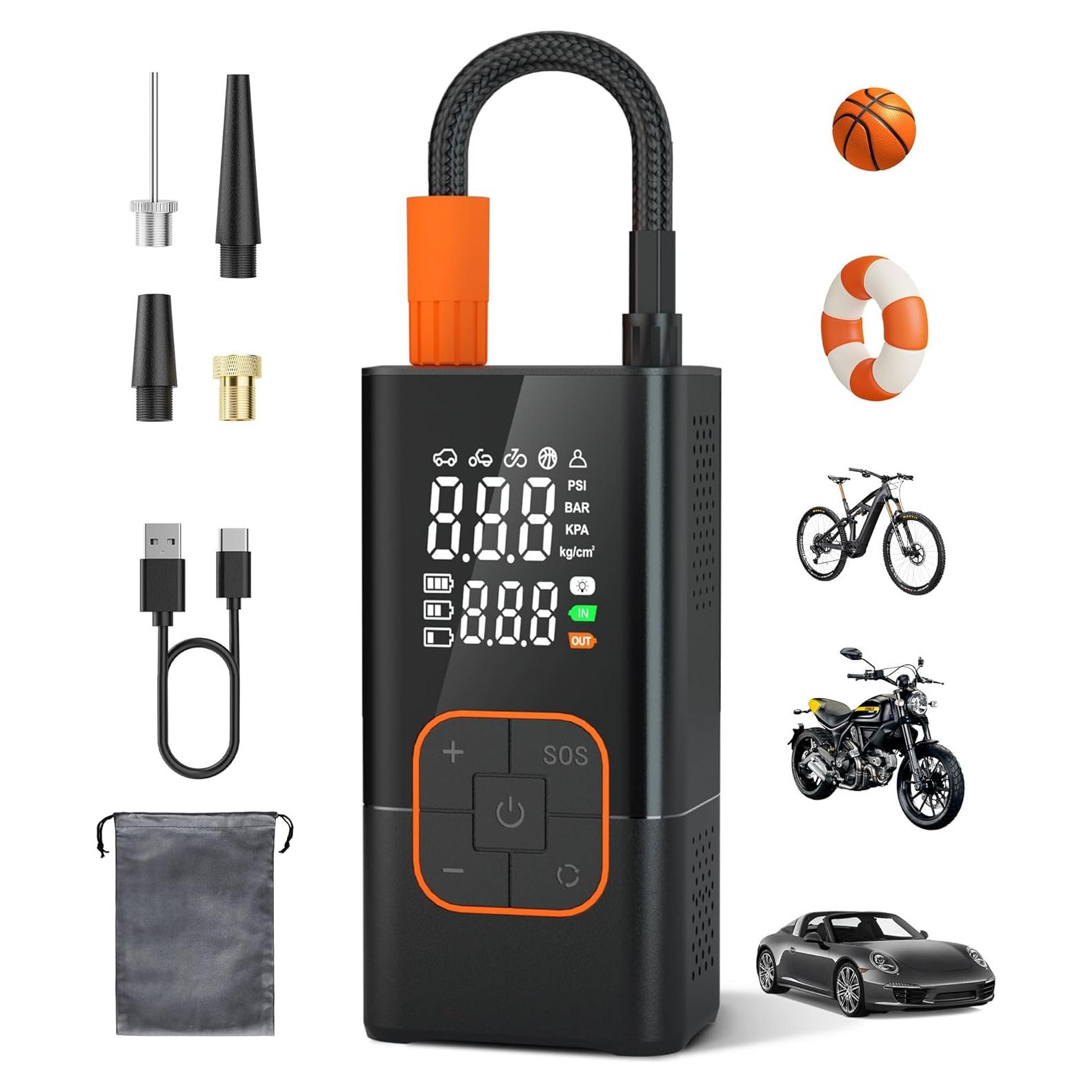 Compresor de Aire Portátil Lamfurart 150 PSI con Medidor Digital