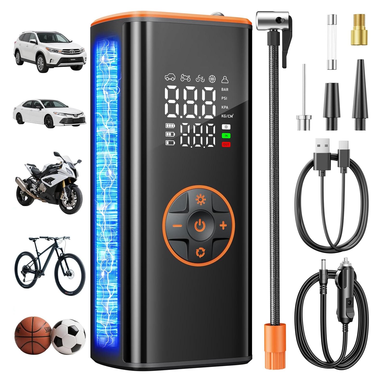 Compresor de Aire Portátil Sockspree 150PSI Inflador Inteligente