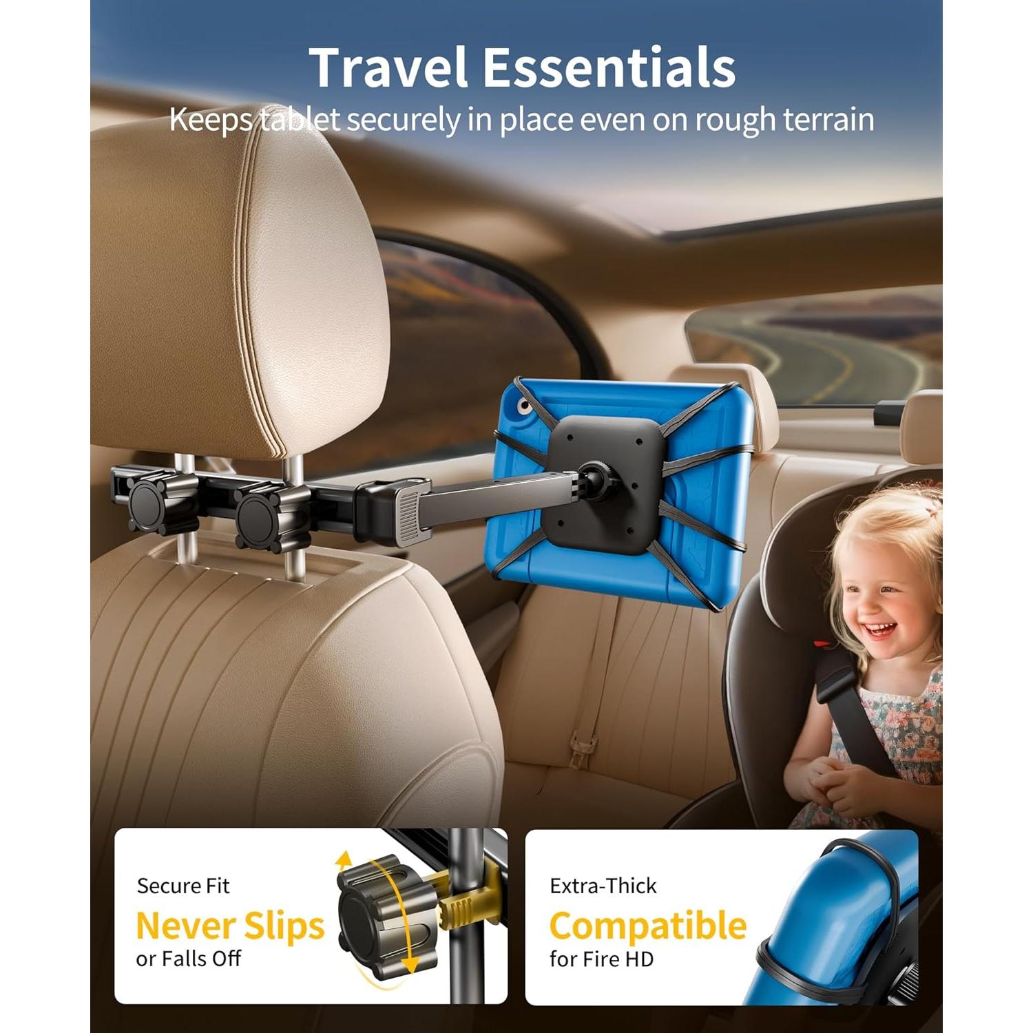 Soporte para Tableta FANGOR Z04 - Ajustable para Coche 7-10"