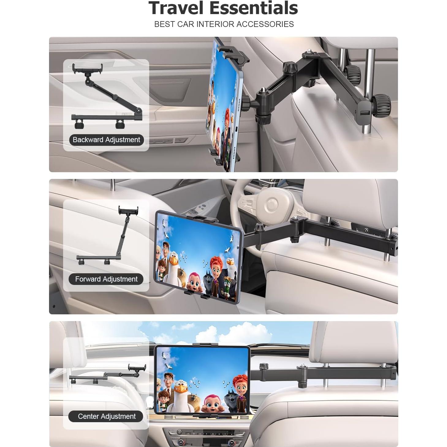 Soporte para Tableta en Reposacabezas OHLPRO Ajustable 4.7-13"