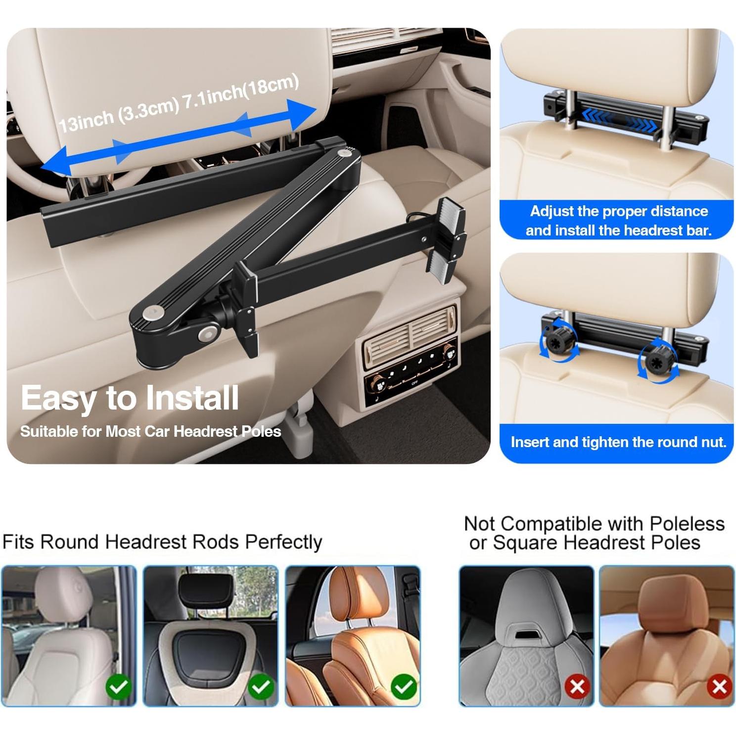 Soporte Plegable para Tablet V-Hold Ajustable 4.7-11" Auto