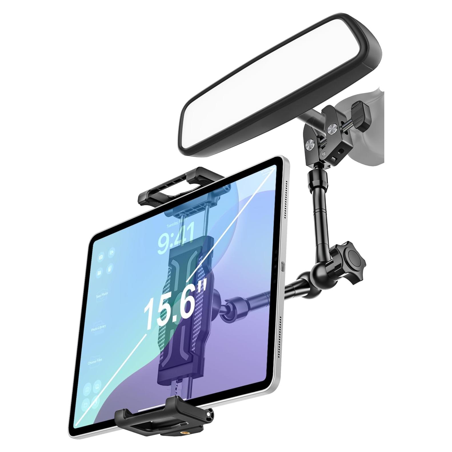 Soporte para Tablet en Espejo Retrovisor Woleyi 6-15.6" Ajustable