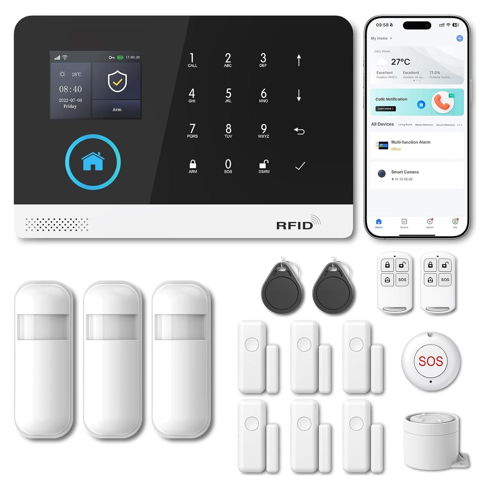 Sistema de Alarma PGST 16 Piezas con WiFi y Alexa