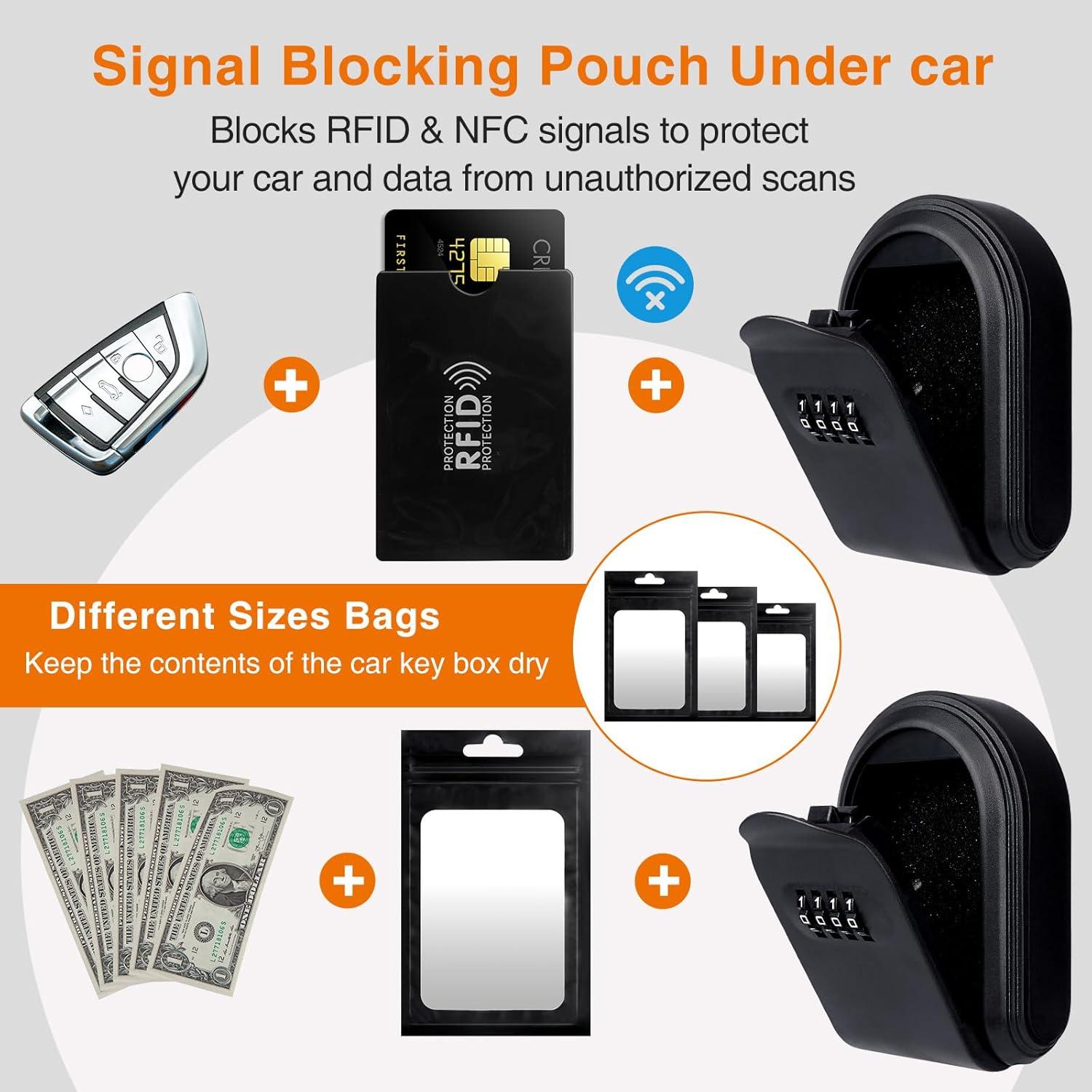 Caja de Llave Magnética Domthent con Combinación y 5 Imanes