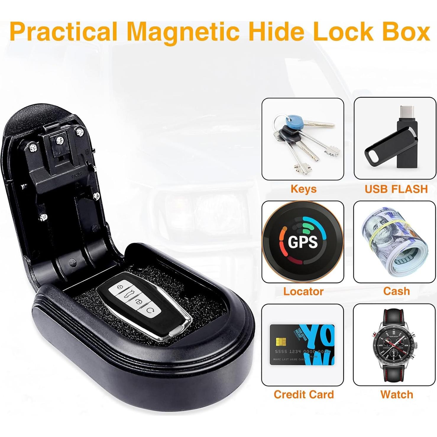 Caja de Llave Magnética Domthent con Combinación y 5 Imanes