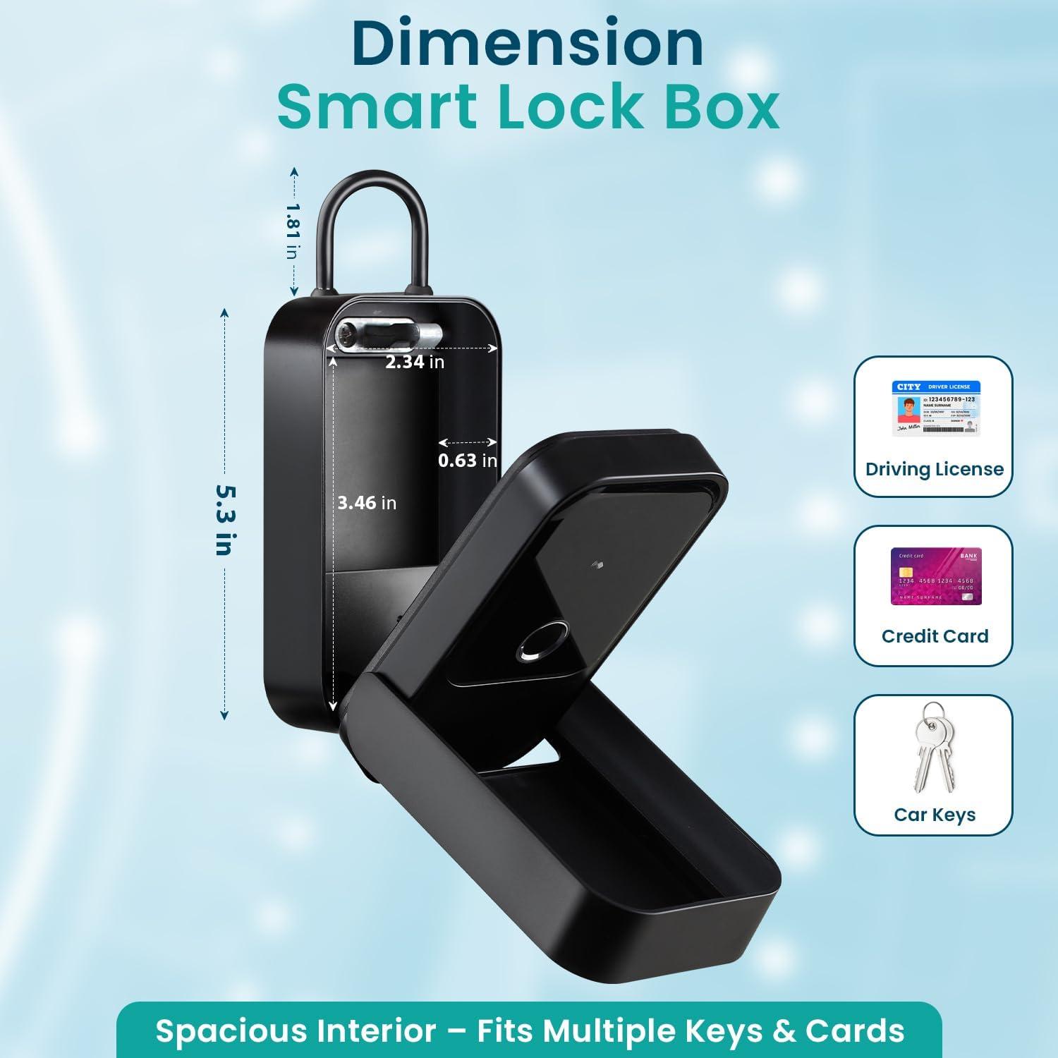 Caja de Seguridad Digital Inalámbrica WARDVANCE - Cerradura Inteligente con App y Huella Digital