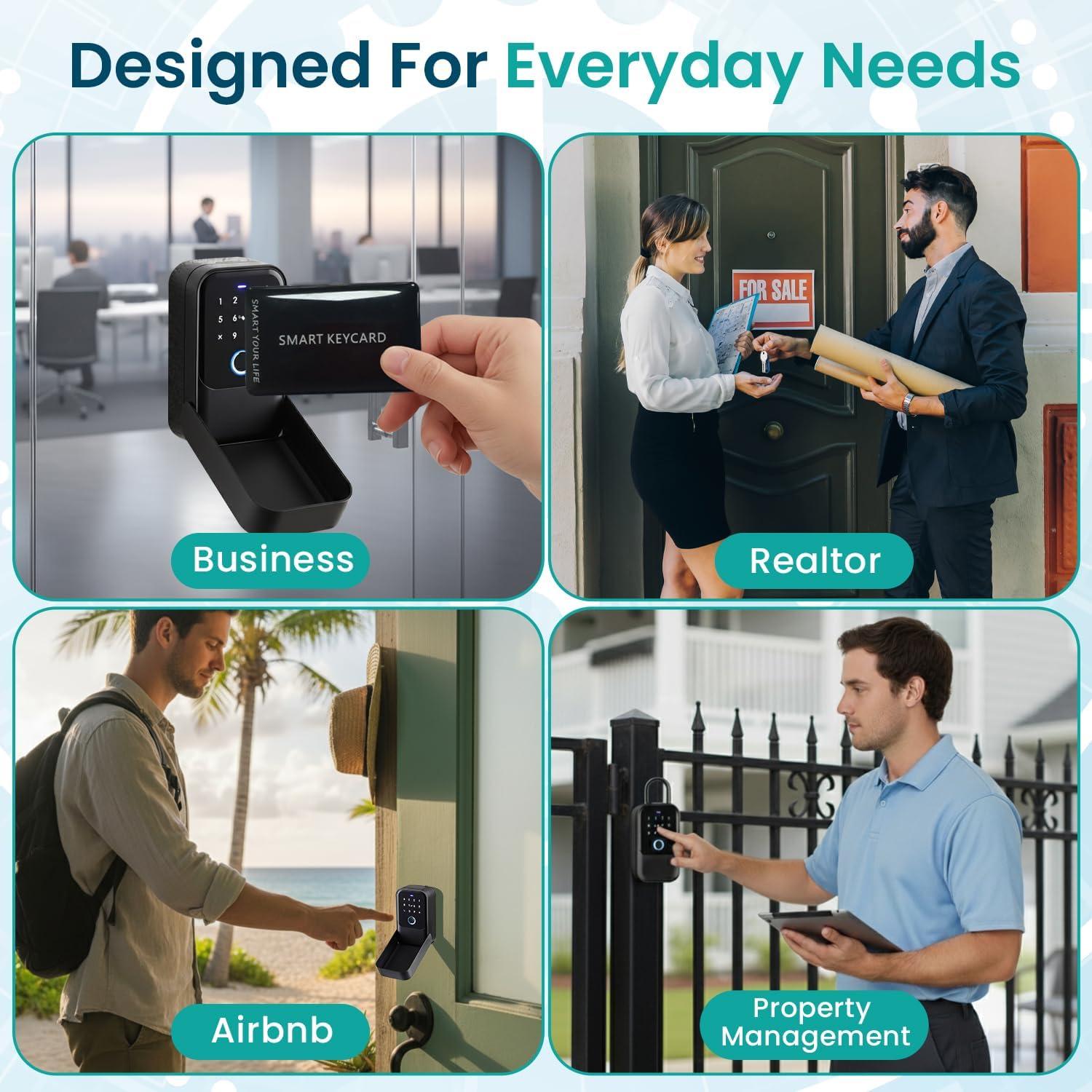 Caja de Seguridad Digital Inalámbrica WARDVANCE - Cerradura Inteligente con App y Huella Digital