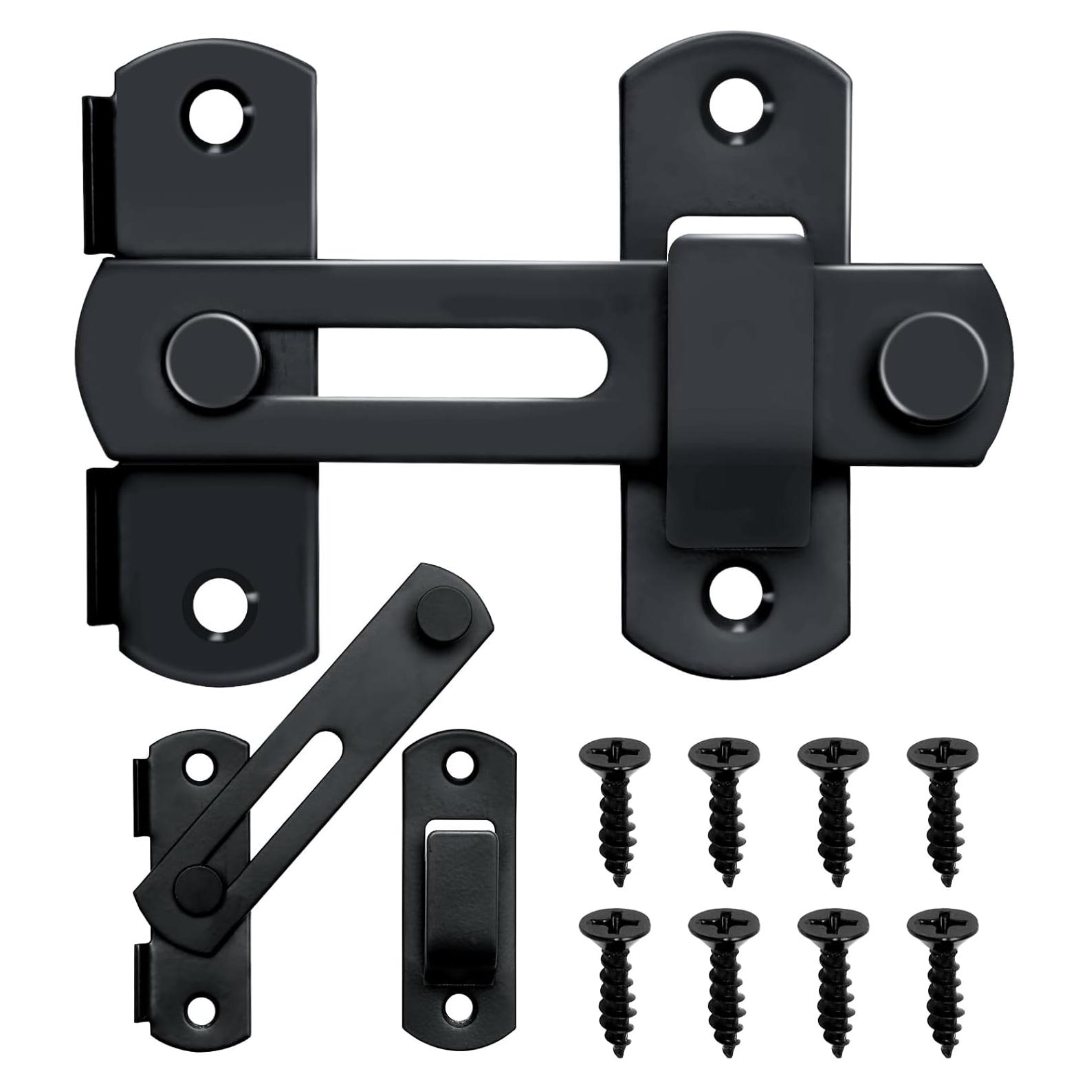 Cerraduras de Puerta Deslizante Adanluxe 10.16x7.01cm 2 Paquetes