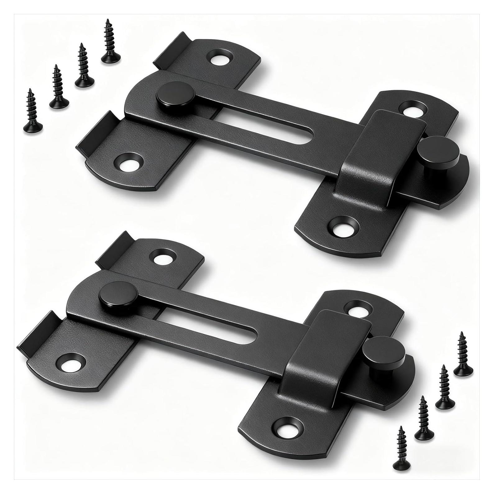 Paquete de 2 Cerraduras de Puerta de Granero GuoluvSoo 10cm