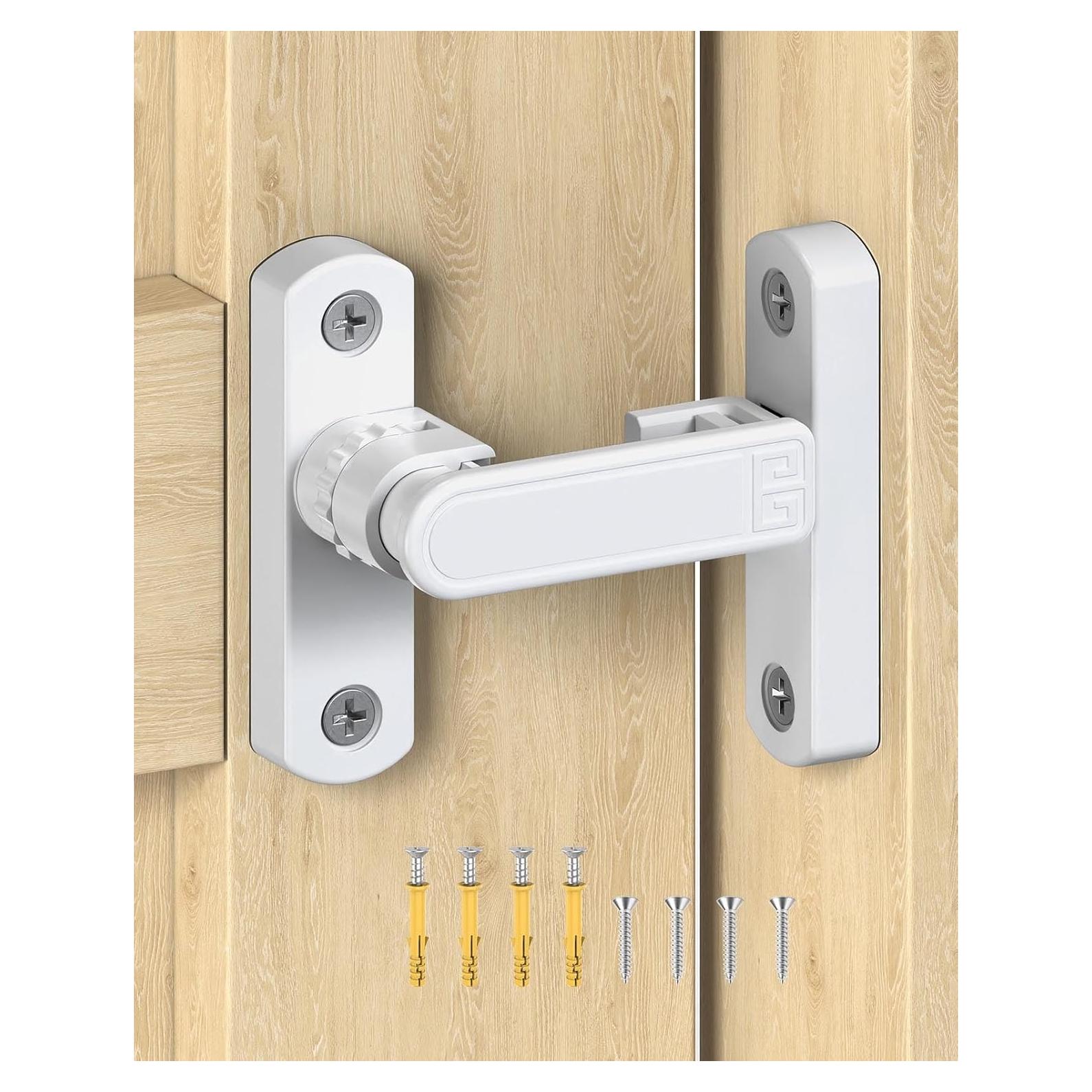 Cerradura de Puerta de Granero Ajustable MeBantoo Blanca