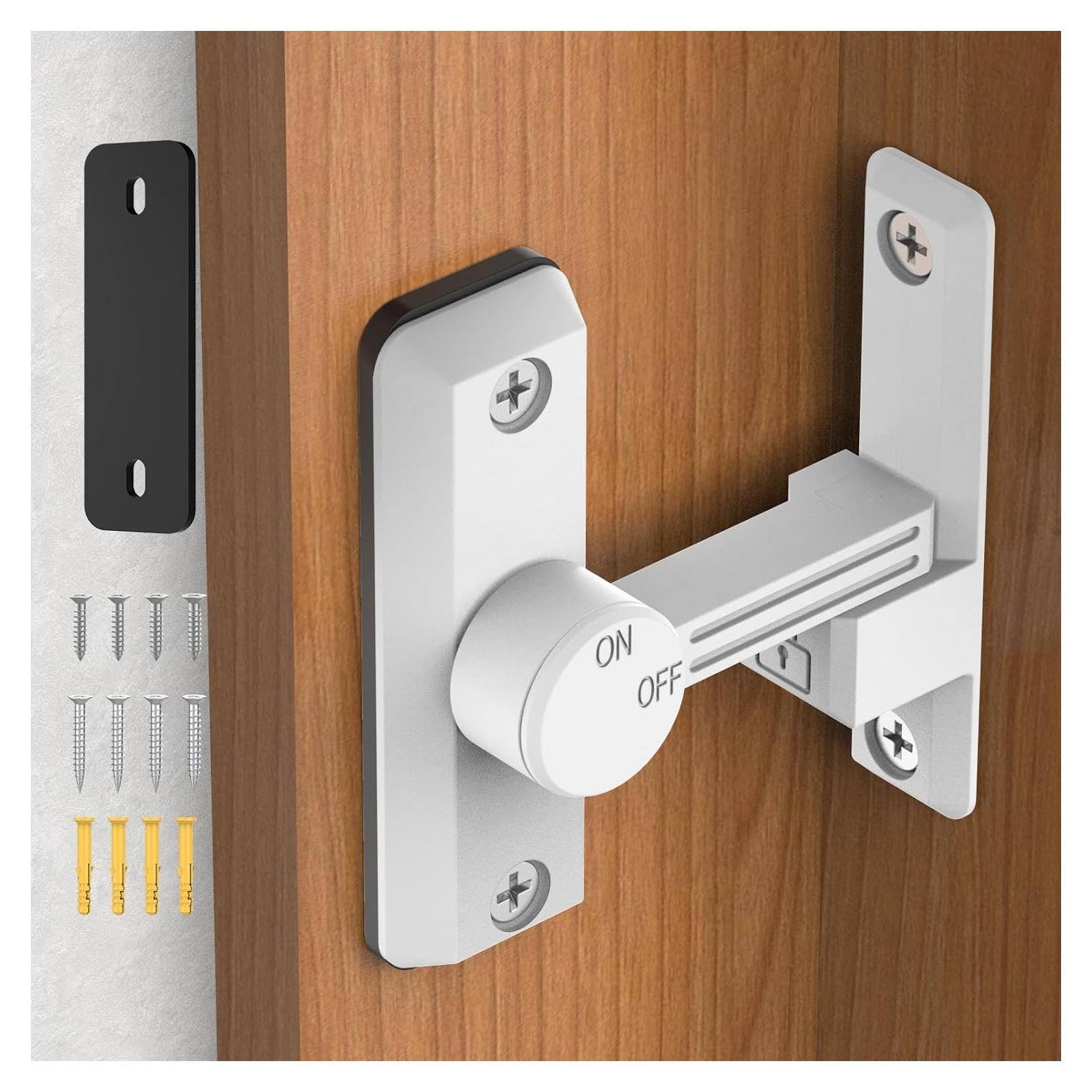 Cerradura Deslizante de Granero YogePote Blanca 15.2x7.6cm