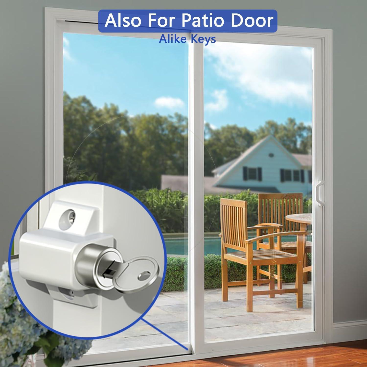 Cerraduras de Ventana Deslizante TOOGOND 2 Pcs Seguridad Blanca