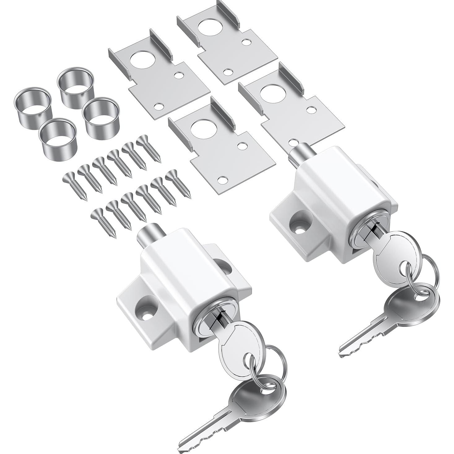 Cerraduras de Ventana Deslizante TOOGOND 2 Pcs Seguridad Blanca