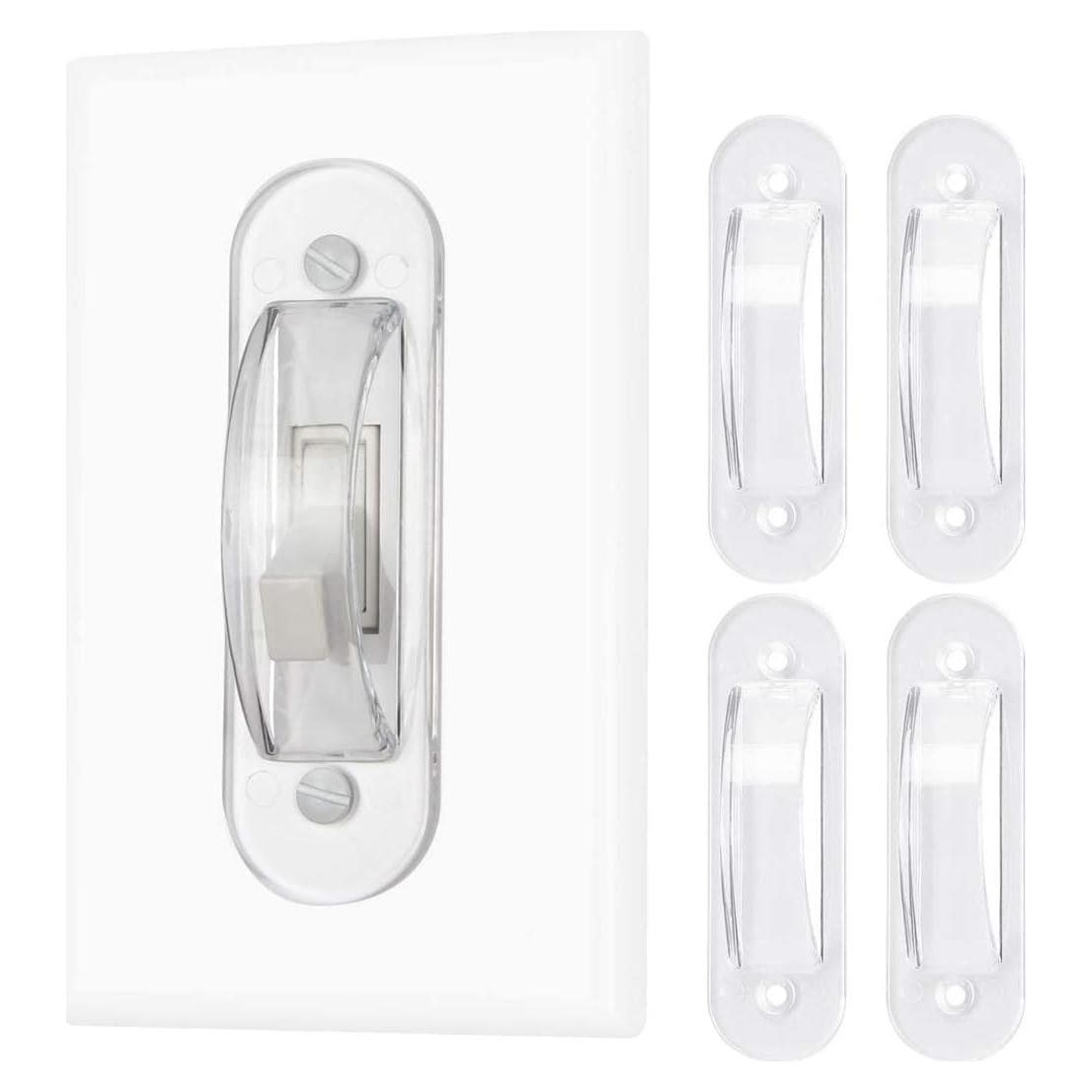 Cubiertas de Interruptores de Pared Lisol - Paquete de 4 Transparentes
