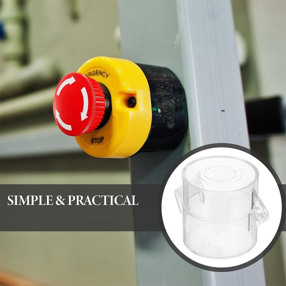 Cubierta de Botón de Seguridad Topperfun 2 Pcs Transparente