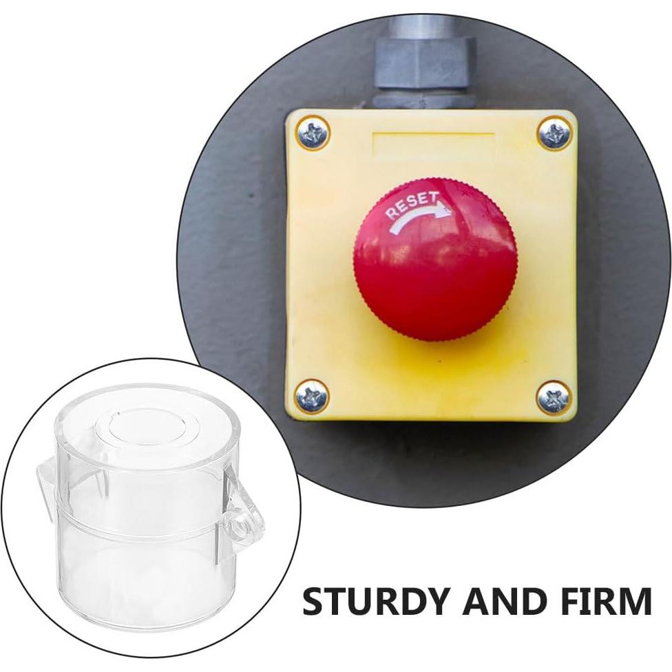 Cubierta de Botón de Seguridad Topperfun 2 Pcs Transparente
