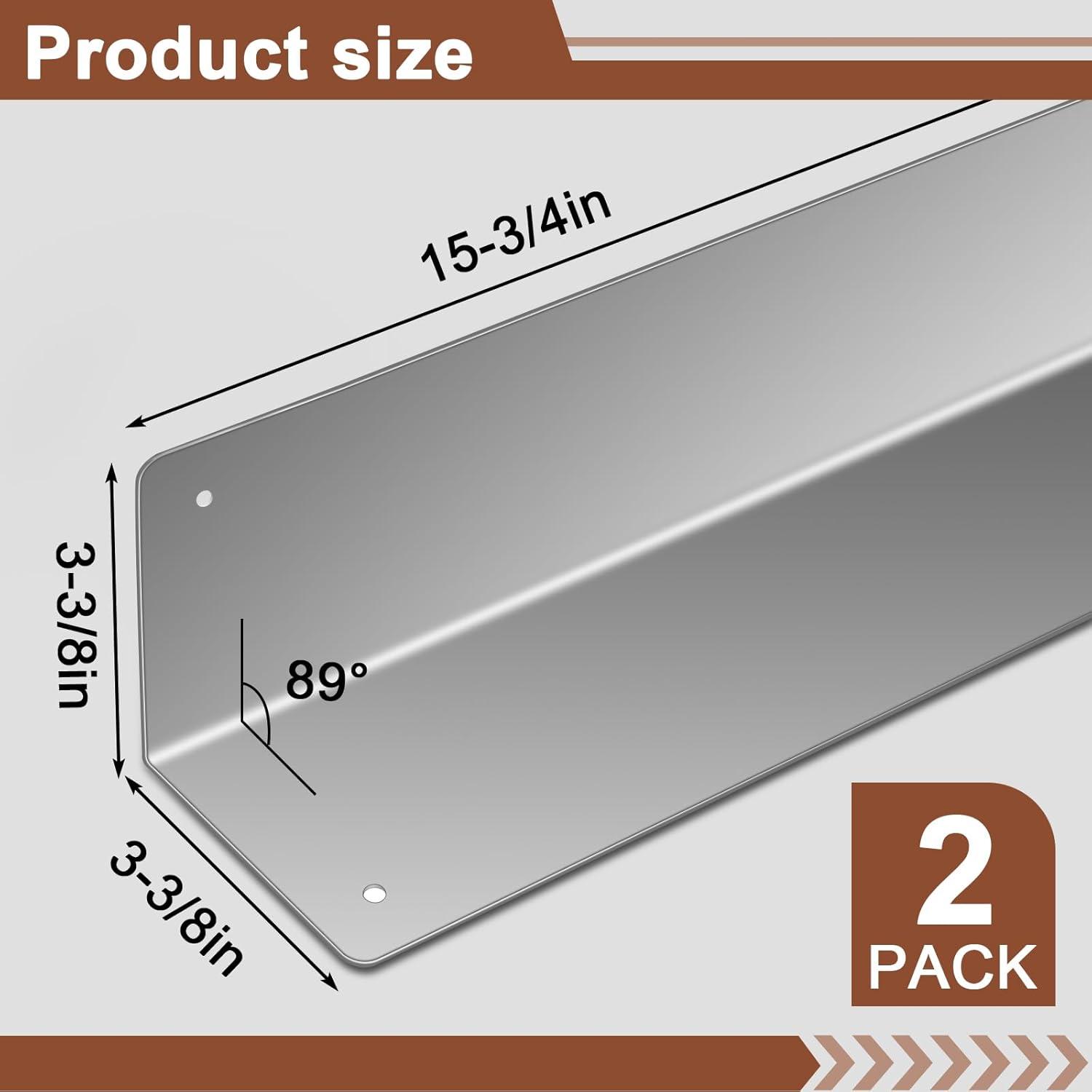 Protectores de Esquinas de Acero Inoxidable Moxweyeni 2 Pzas 8.57x40cm