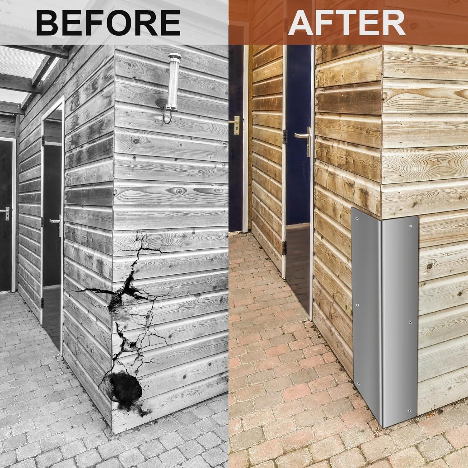 Protectores de Esquinas de Acero Inoxidable Moxweyeni 2 Pzas 8.57x40cm