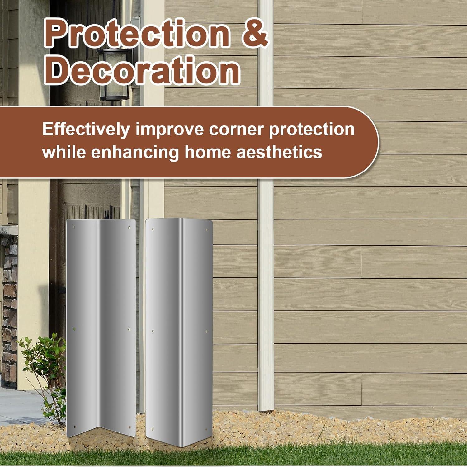 Protectores de Esquinas de Acero Inoxidable Moxweyeni 2 Pzas 8.57x40cm