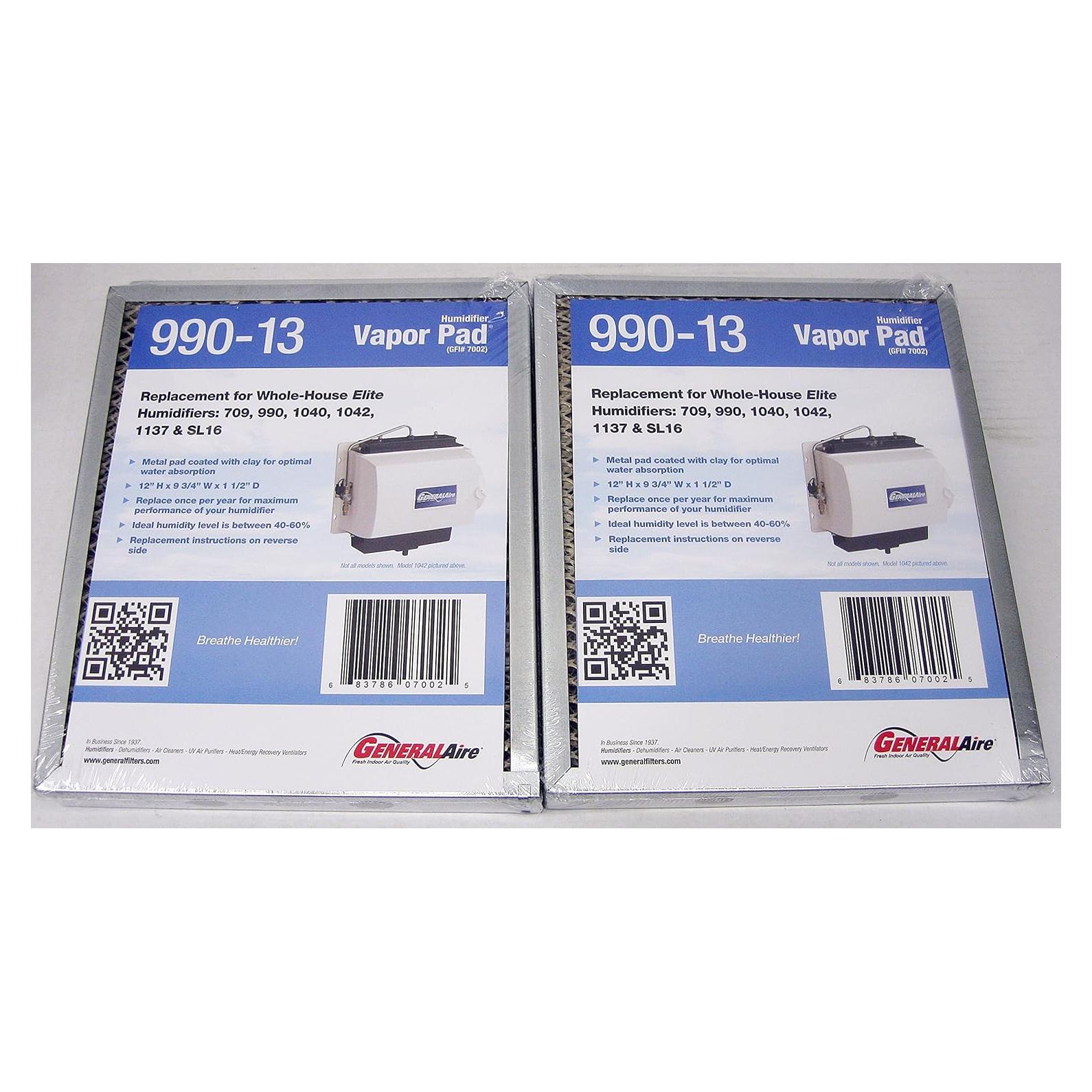 Paquete de 2 filtros de agua GeneralAire 990-13 para humidificador