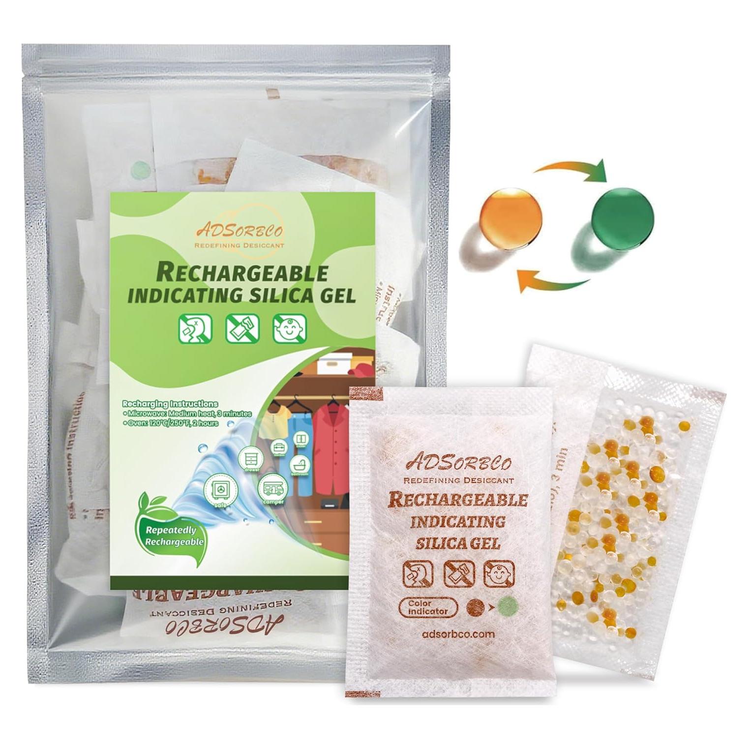 Paquete de 50 Gel de Sílice Adsorbco 5g - Deshidratantes Recargables