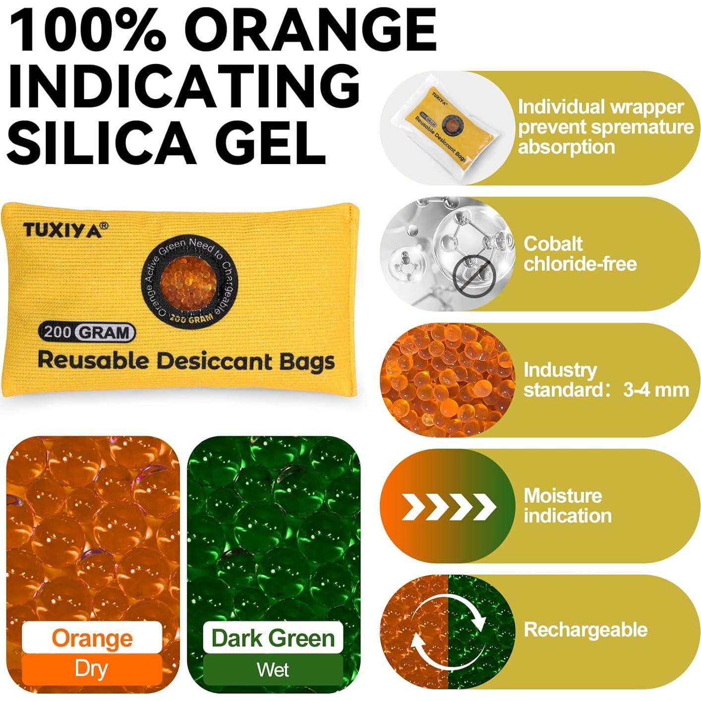 Paquete de 12 Gel de Silicona Deshidratante 200g TUXIYA