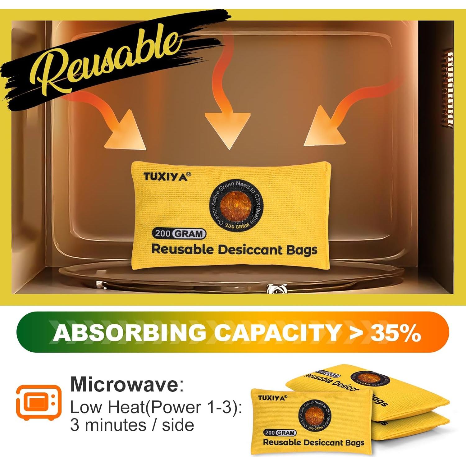 Paquete de 12 Gel de Silicona Deshidratante 200g TUXIYA