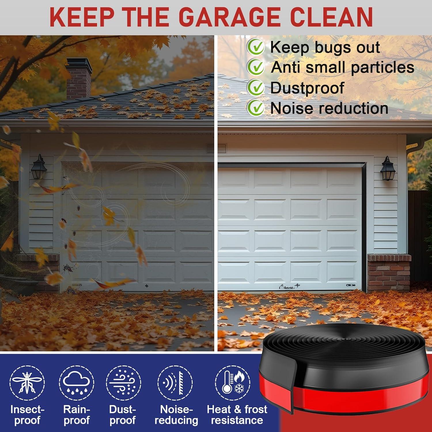 Sello de Puerta de Garaje 40 Pies Alophoty TPE Aislante