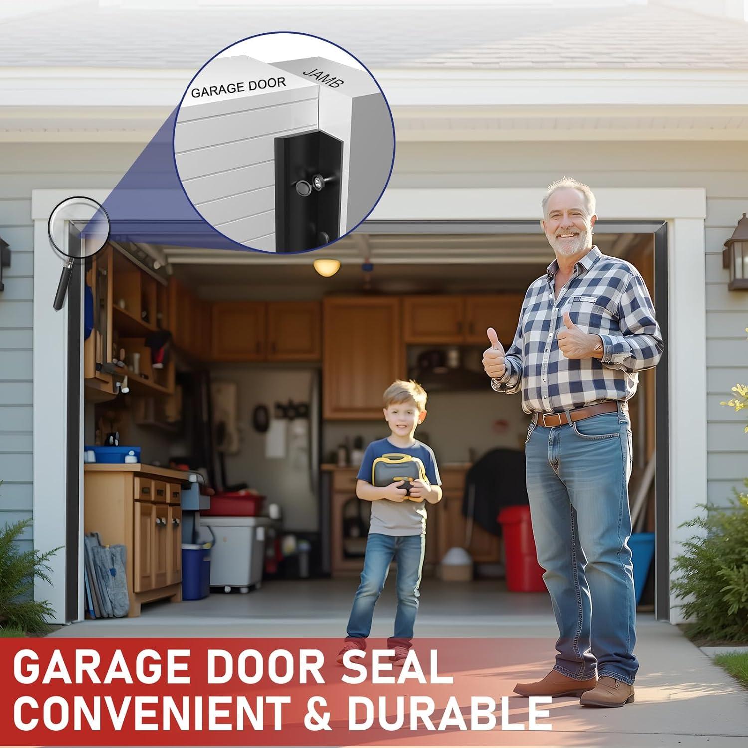 Sello de Puerta de Garaje 40 Pies Alophoty TPE Aislante