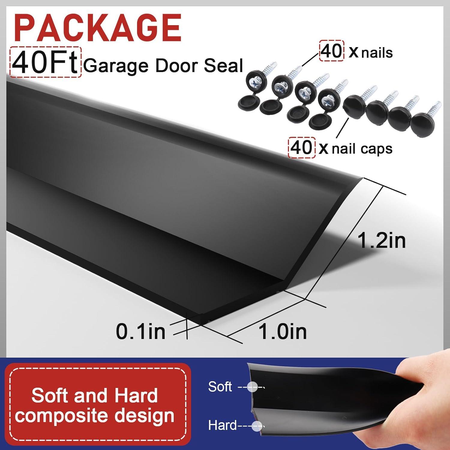 Sello de Puerta de Garaje 40 Pies Alophoty TPE Aislante