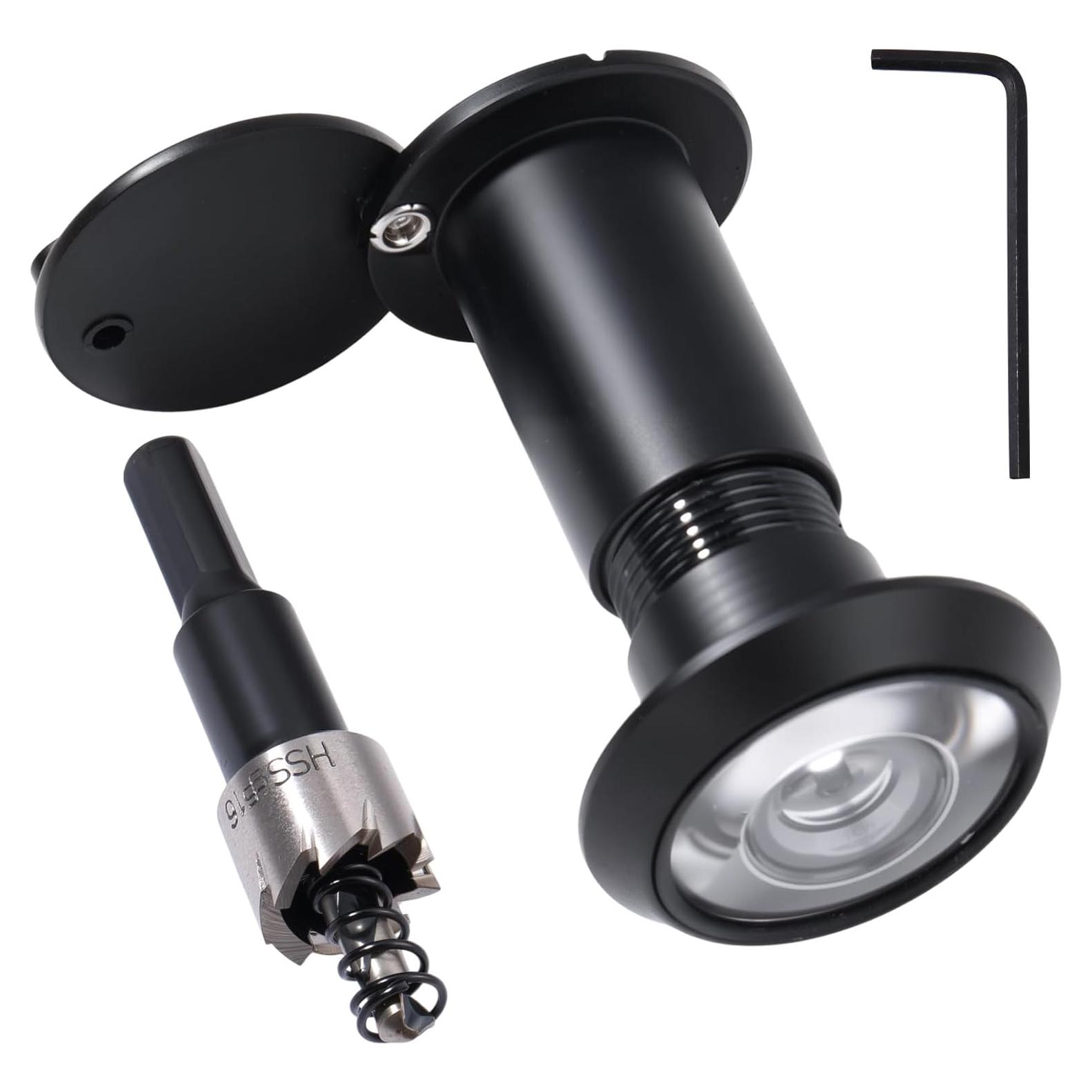 Mirilla de puerta INJOYTEC 200° con cubierta rotativa 360°