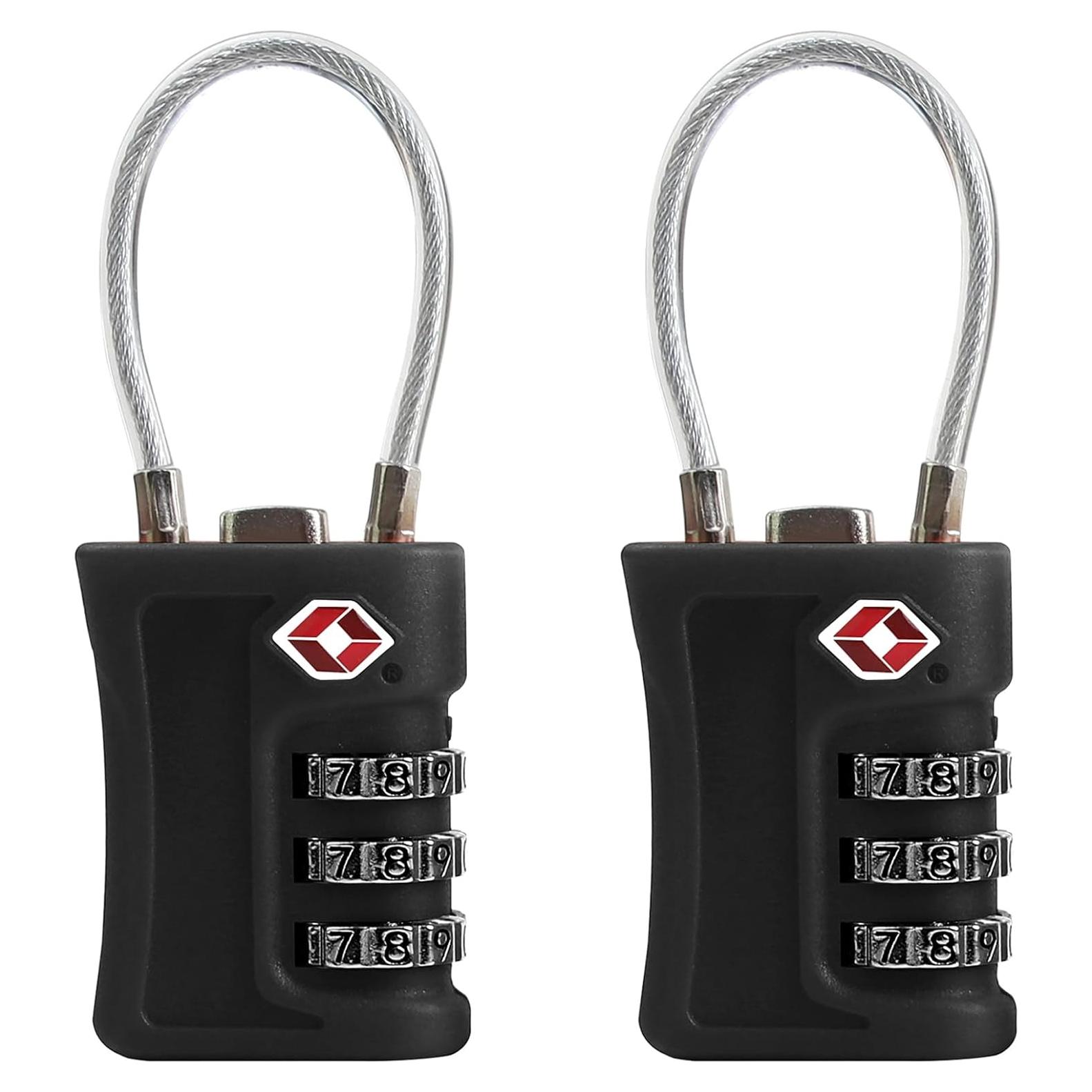 Candado de Combinación TSA UP Security Negro 2 Piezas