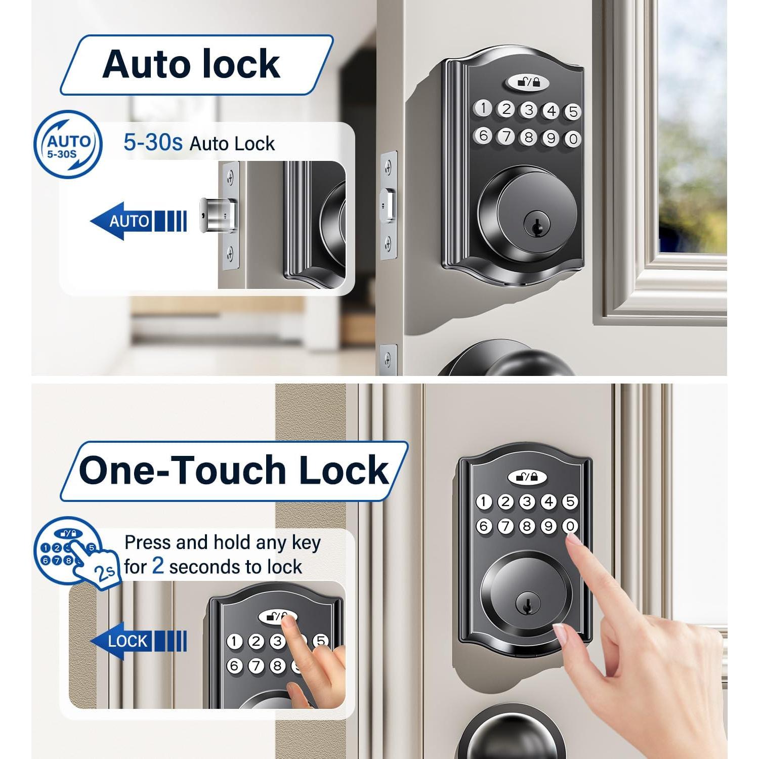 Cerradura Electrónica Zafano DT1211 con Teclado y Perillas