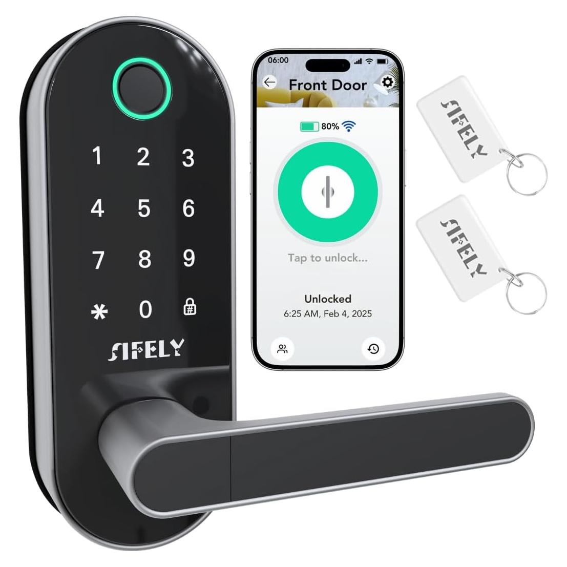 Cerradura Inteligente Sifely Modelo S WiFi con Teclado y Huella