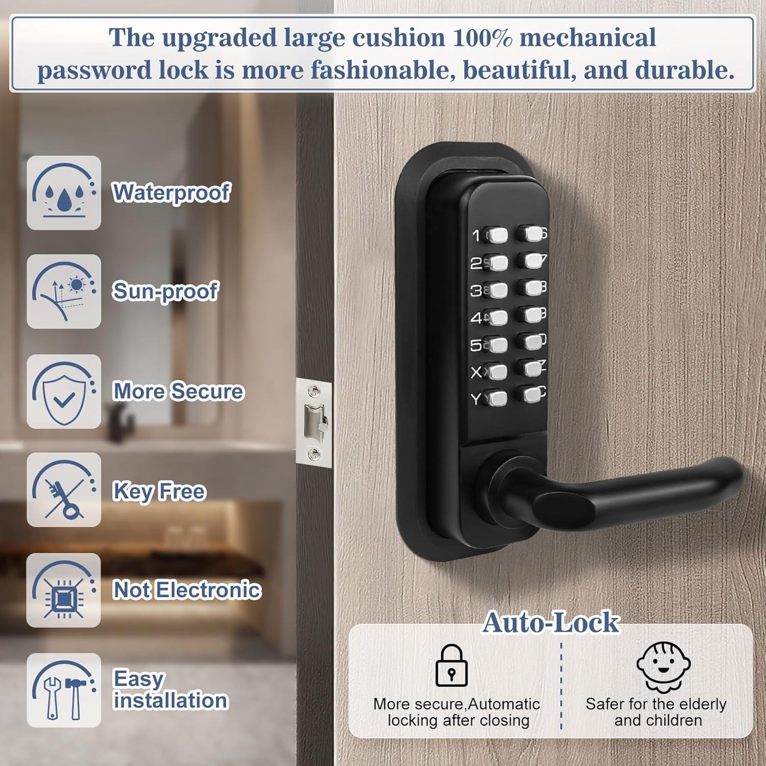 Cerradura mecánica sin llave Souyou con teclado - Acero inoxidable