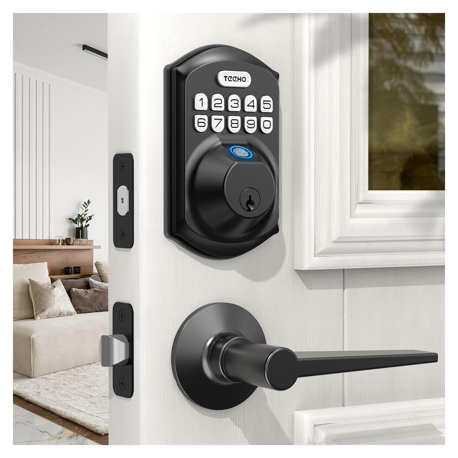 Cerradura de Puerta TEEHO TE002L Biométrica con 2 Manijas