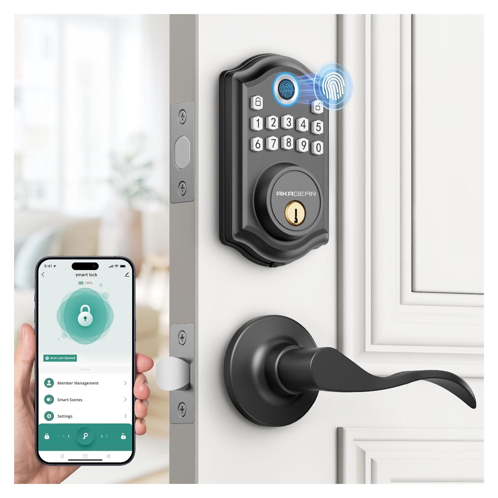 Cerradura Inteligente AkaGear DS10 Pro con Huella Dactilar y APP