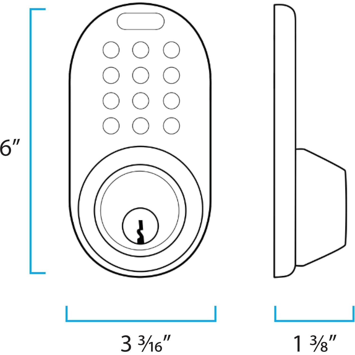Cerradura Electrónica MiLocks TFK con Teclado y Pomo Níquel Satinado